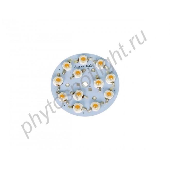 LED фитосборка круглая на 3-ваттных светодиодах общей мощностью 36Вт